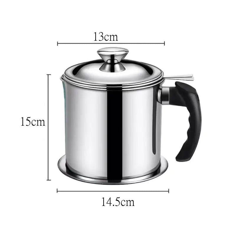 1.3L Stainless Steel Household Oil Filter Pot